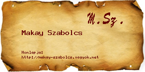Makay Szabolcs névjegykártya