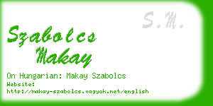 szabolcs makay business card